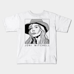 Joni Mitchell •• Minimal Style Fan Art Design Kids T-Shirt